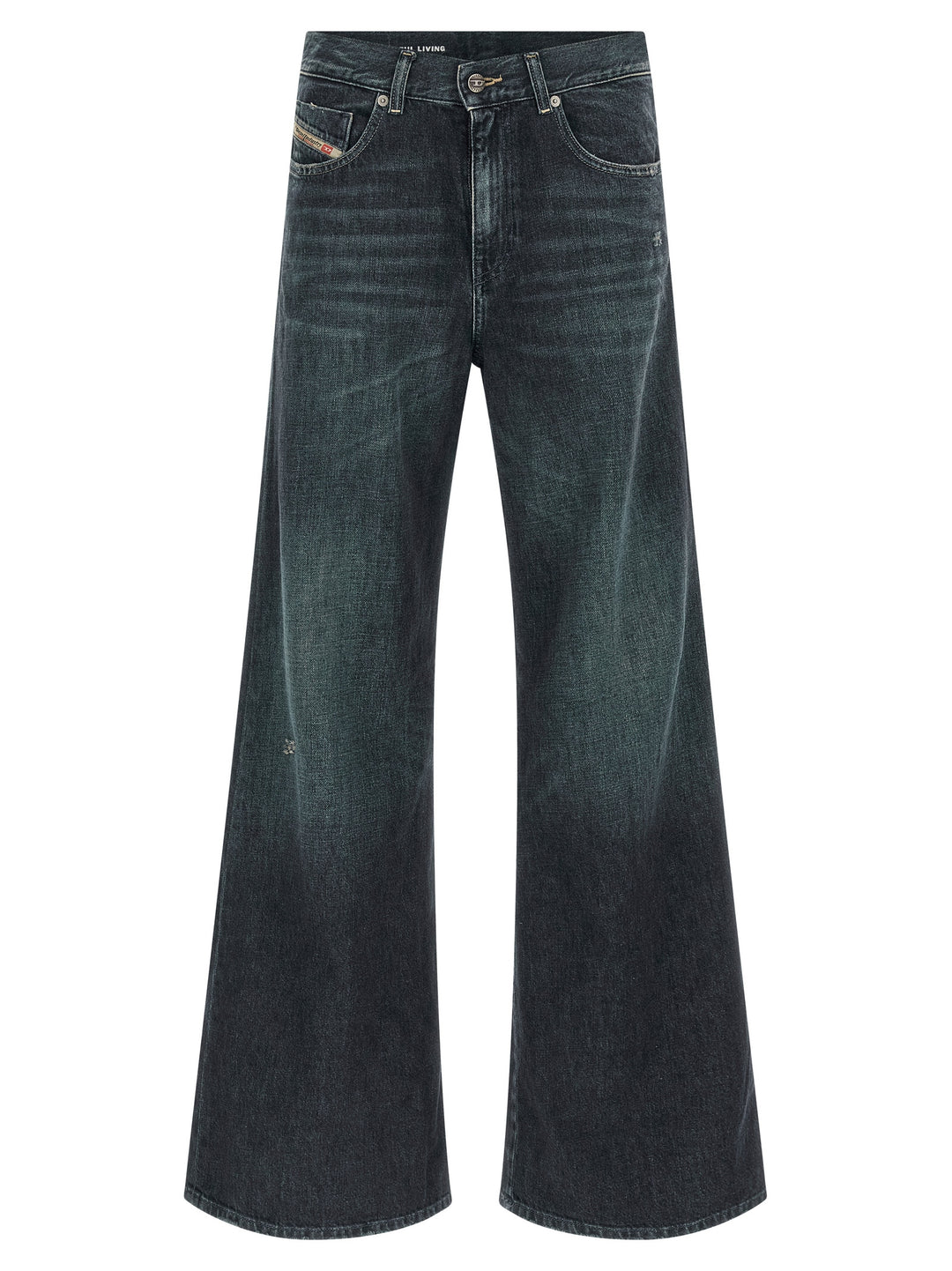 Diesel Blue Cotton Flared Jeans