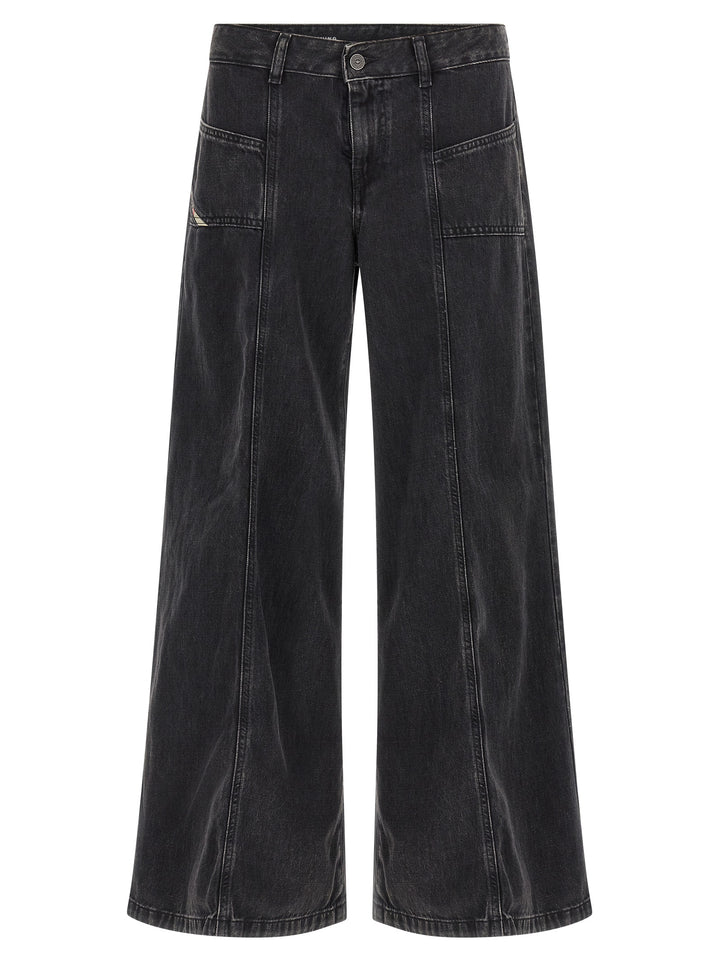 Diesel Black Cotton Jeans Denim