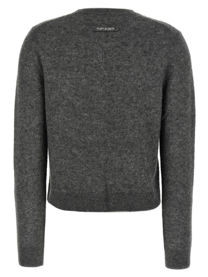 Tory Burch Gray Cashmere Cardigan