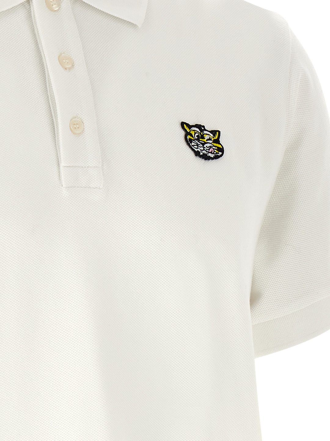 Kenzo White Cotton Polo Shirt