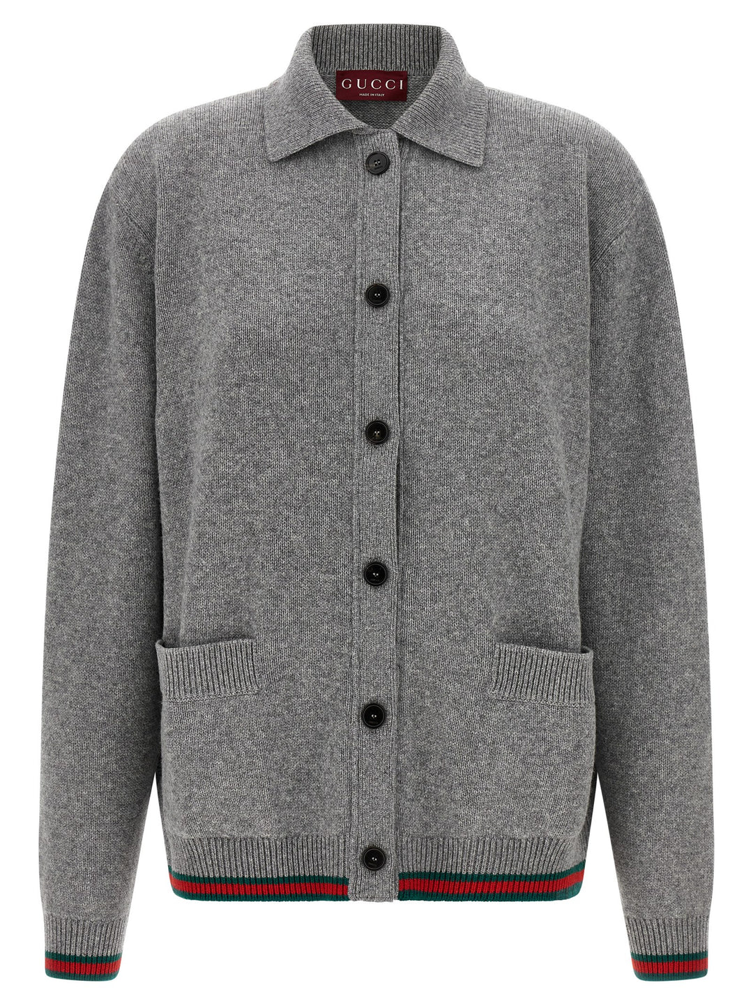 Gucci Gray Wool Cardigan