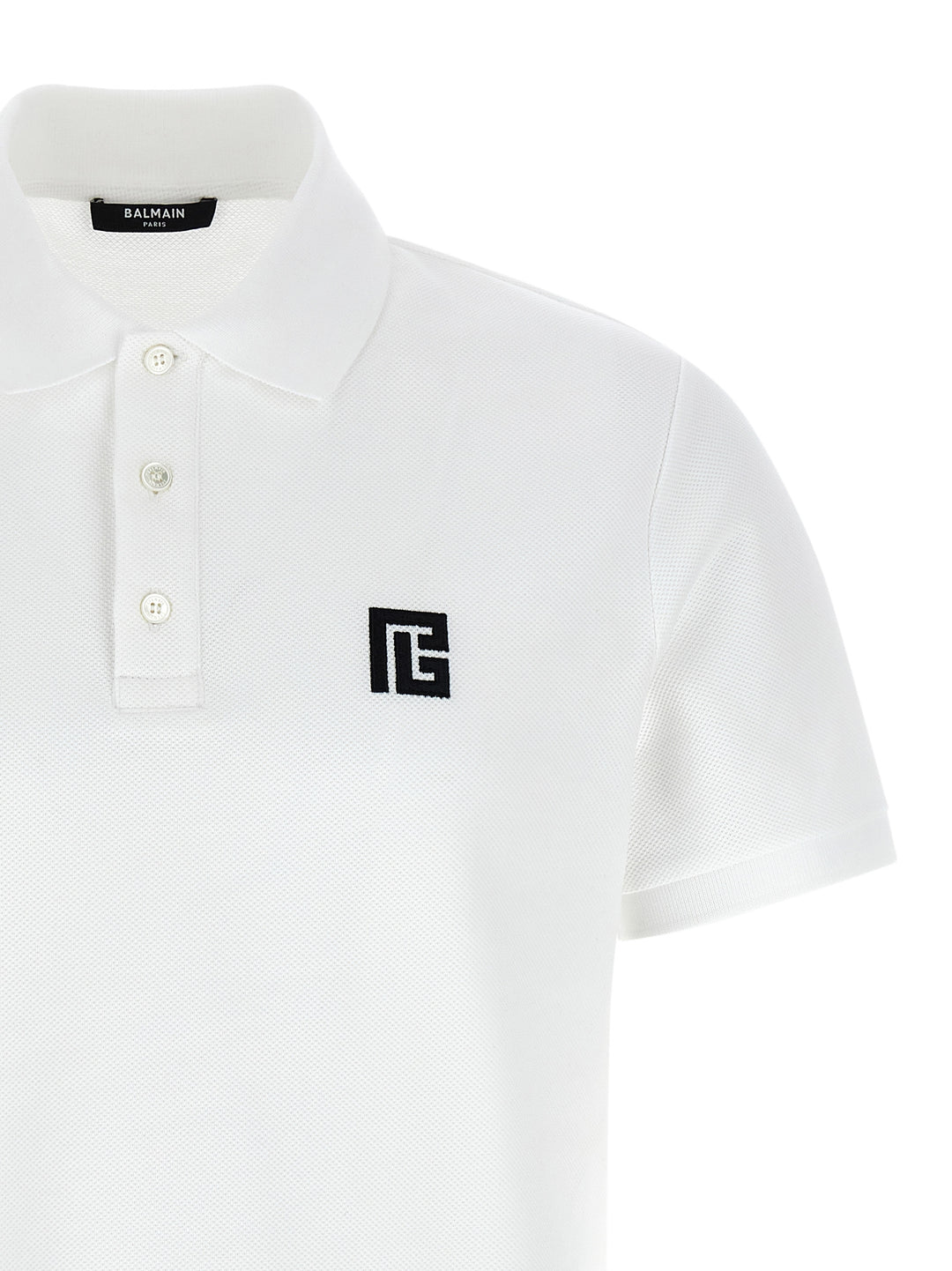 Balmain Bicolor Cotton Polo Shirt