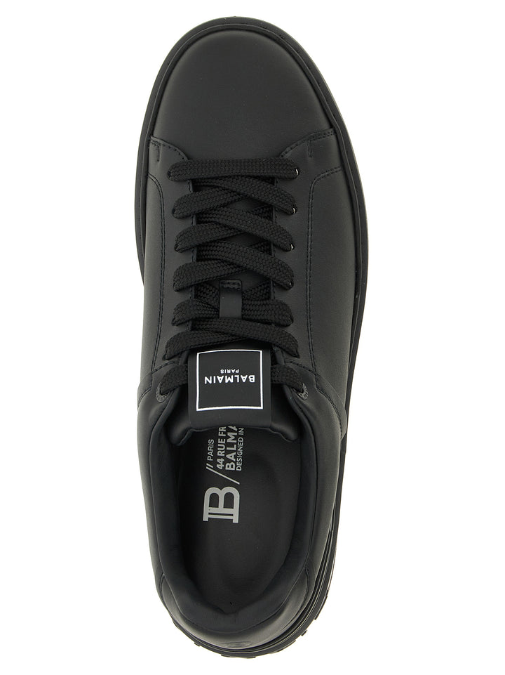 Balmain Black Calfskin Low Top Sneakers