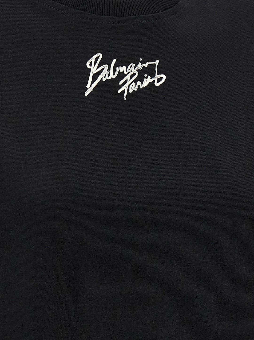 Balmain Black Cotton T-Shirt