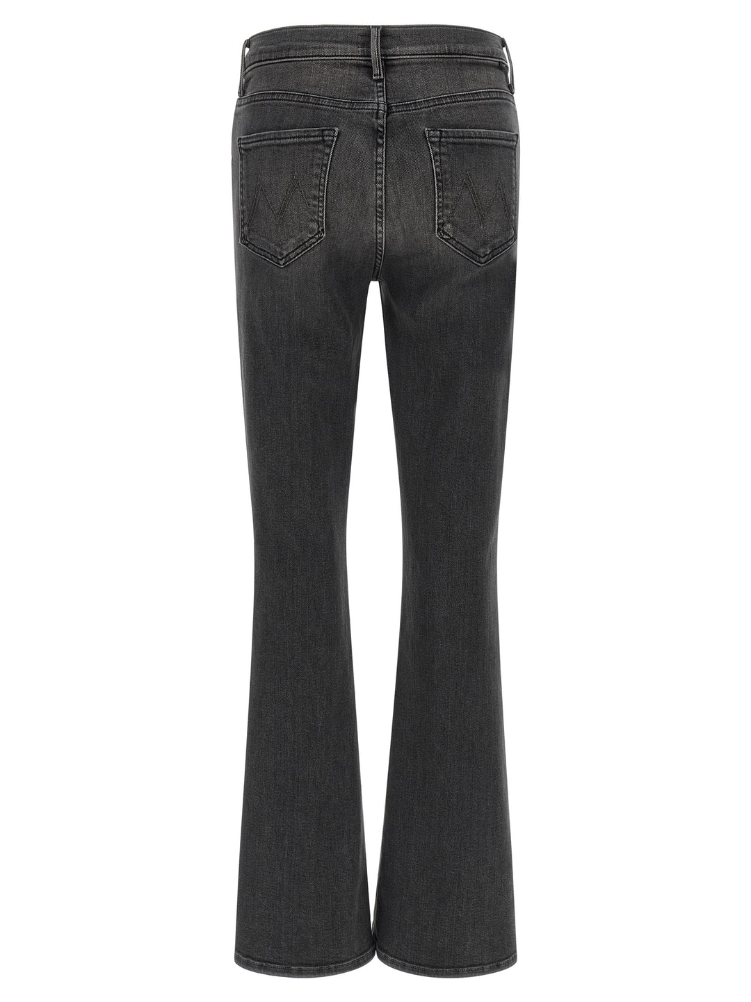Mother Denim Gray Cotton Flared Jeans