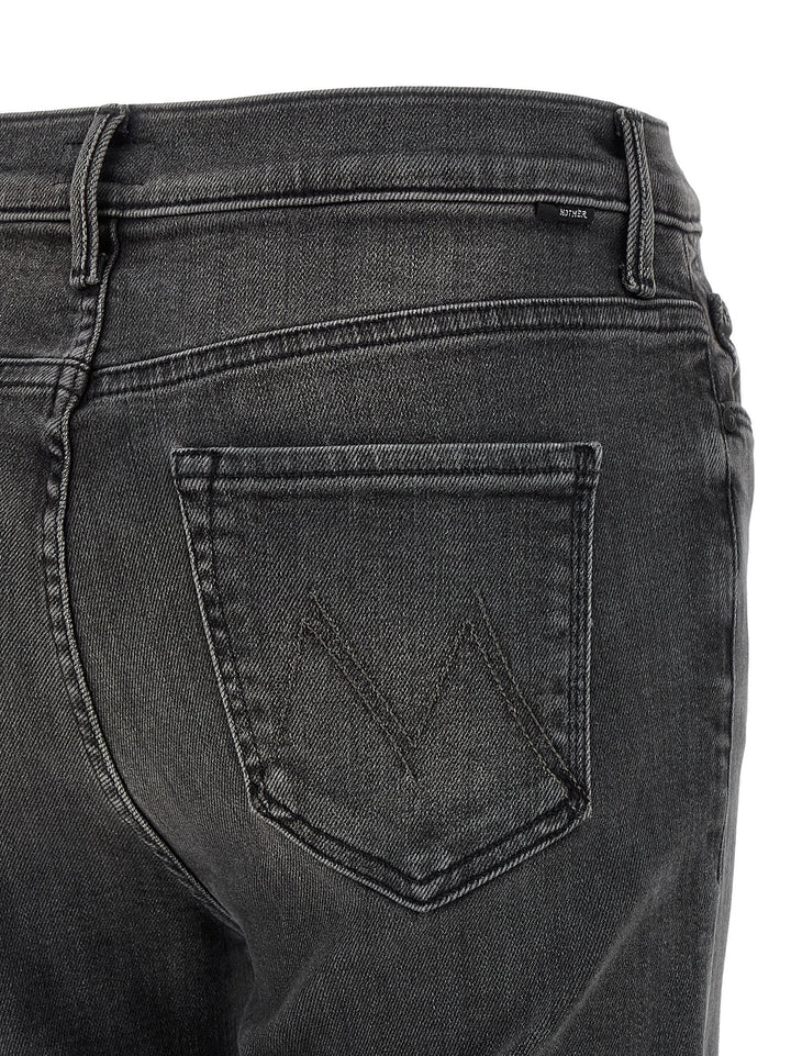 Mother Denim Gray Cotton Flared Jeans