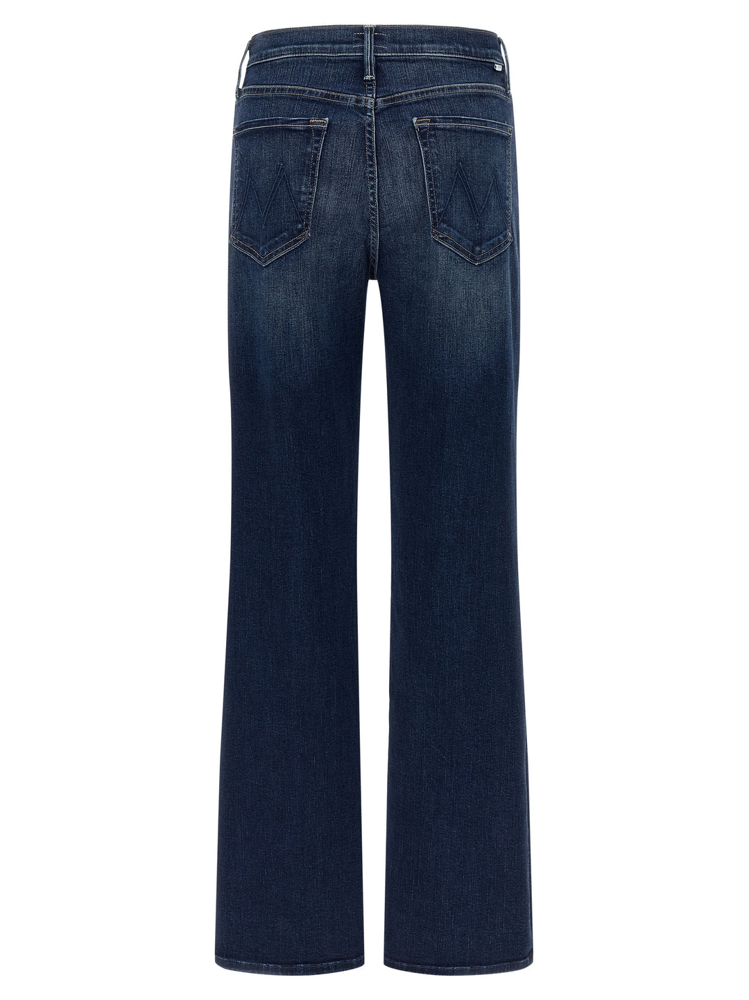 Mother Denim Blue Cotton Straight-Leg Jeans
