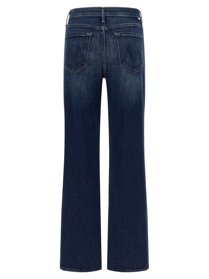 Mother Denim Blue Cotton Straight-Leg Jeans