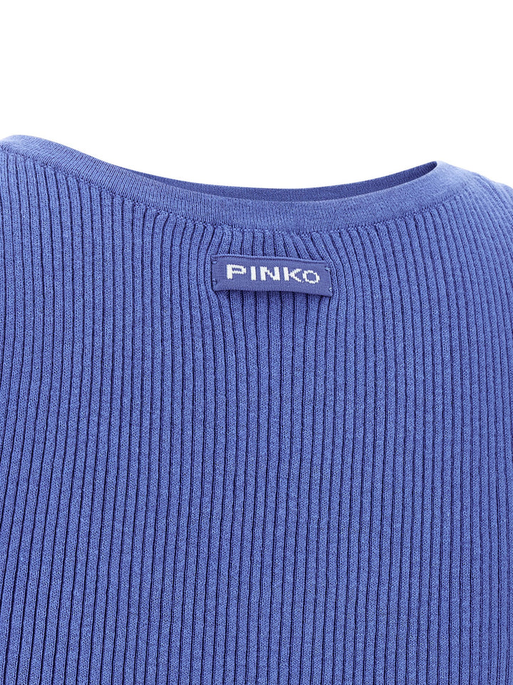 PINKO Blue Cotton Tank Tops
