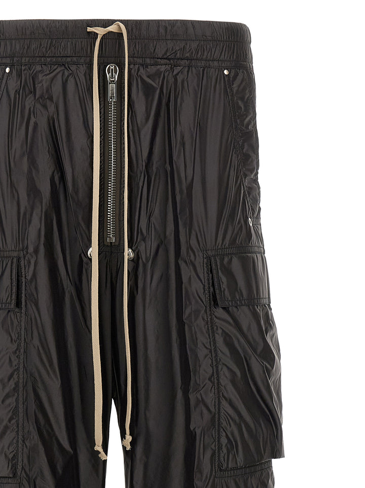 Rick Owens Black Nylon Cargo Pants