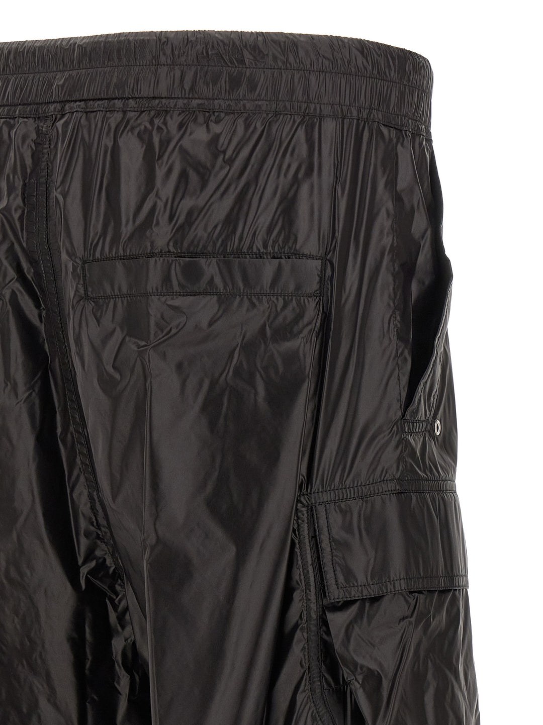Rick Owens Black Nylon Cargo Pants