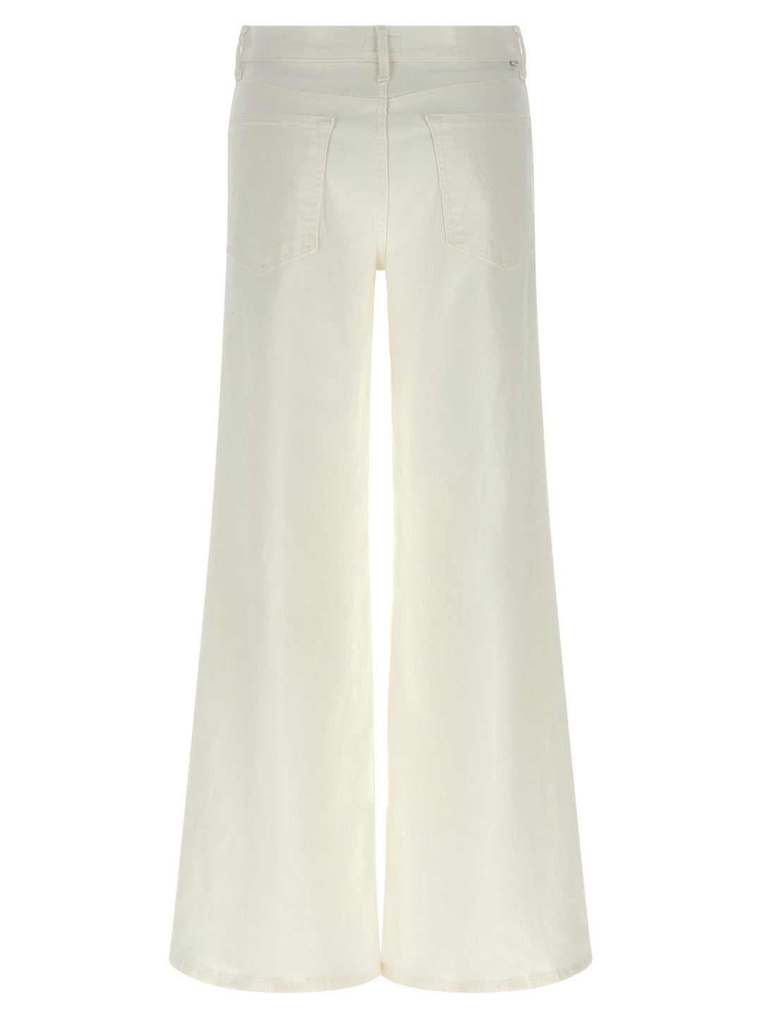 Mother Denim White Cotton Flared Jeans