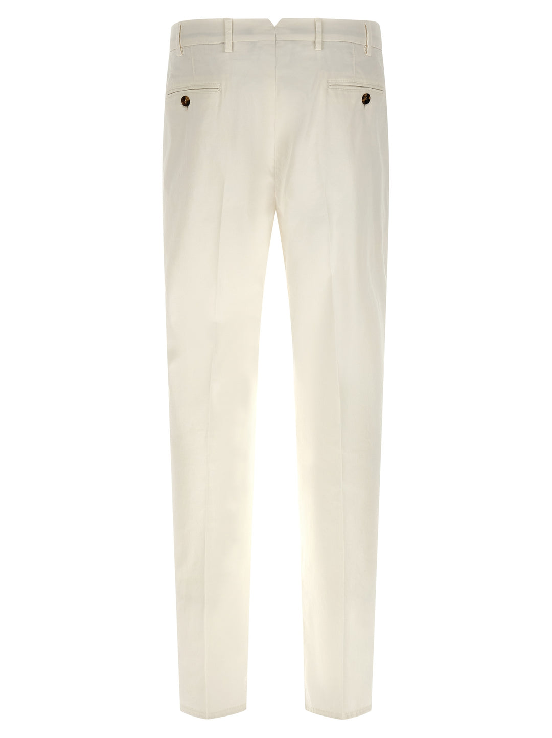 Brunello Cucinelli White Cotton Casual Pants