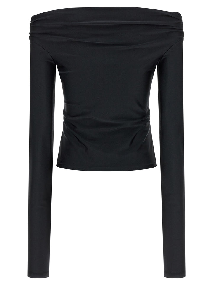 The Andamane Black Polyamide Tank Tops