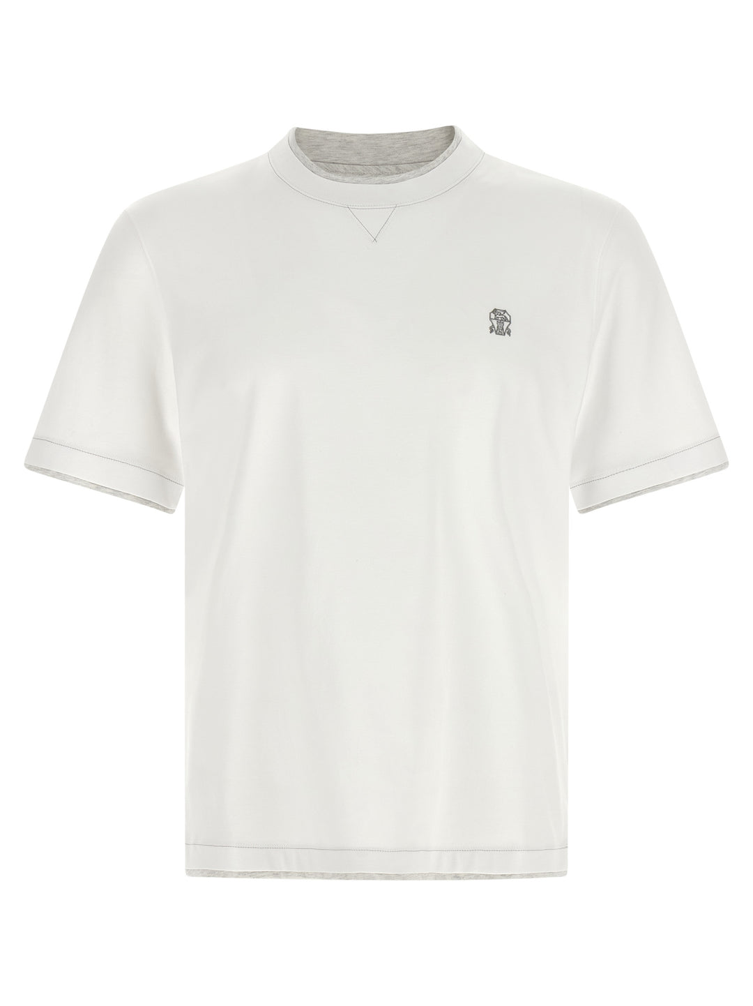 Brunello Cucinelli White Cotton T-Shirt