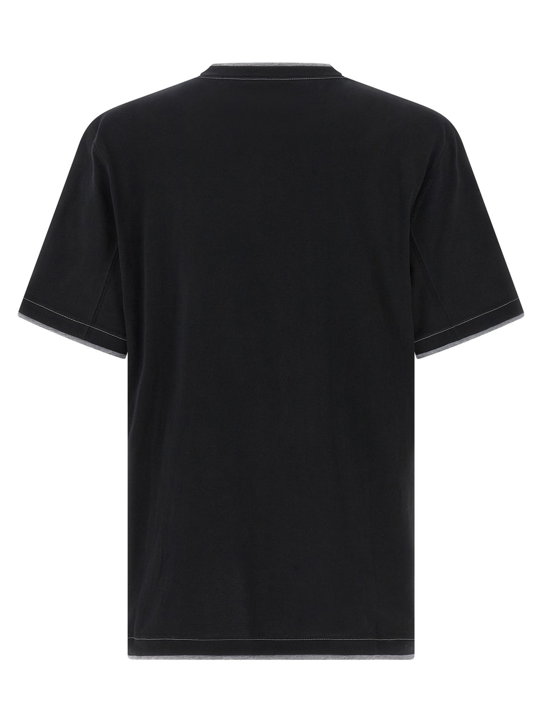 Brunello Cucinelli Black Cotton T-Shirt