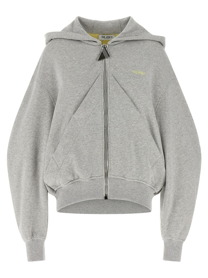 The Attico Gray Cotton Sweatshirt
