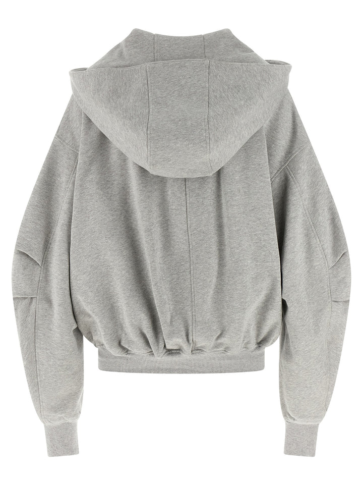 The Attico Gray Cotton Sweatshirt