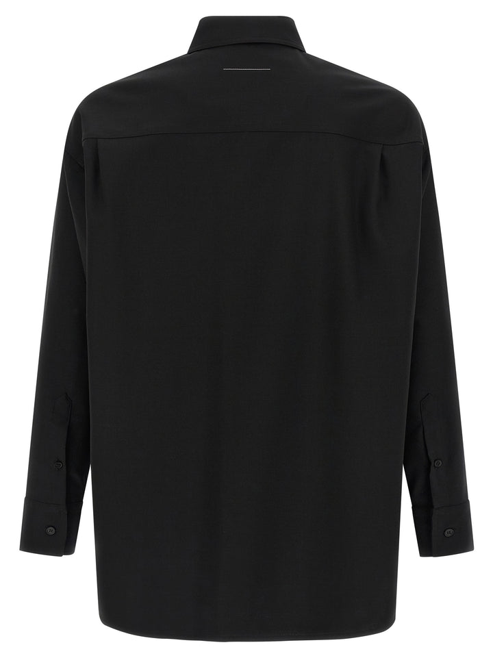 MM6 Maison Margiela Black Polyester Blouse
