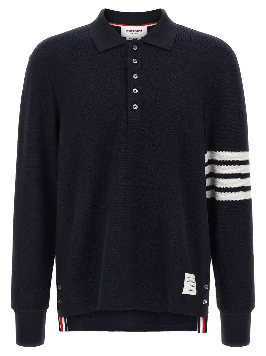 Thom Browne Blue Cotton Polo Shirt