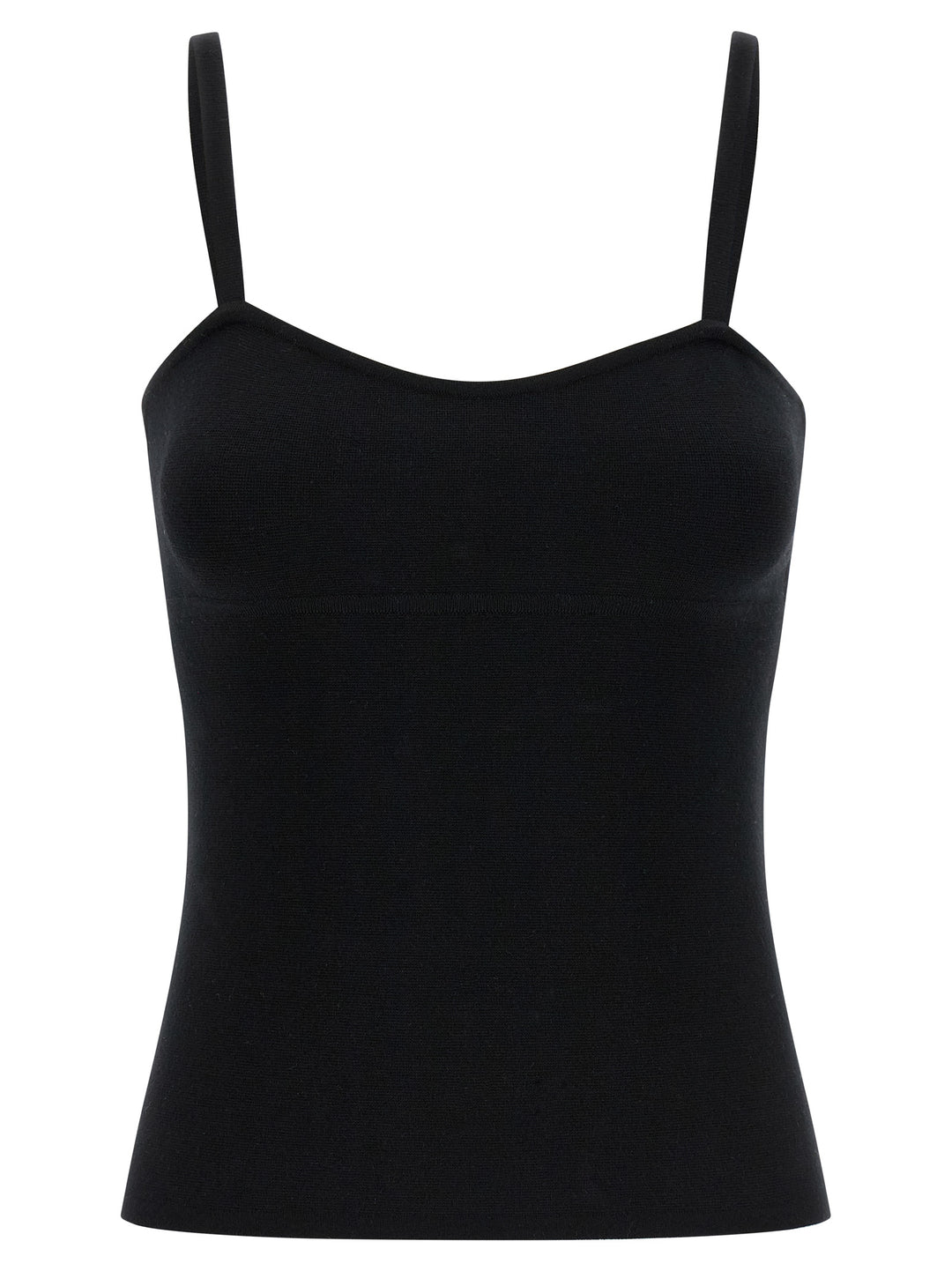 Max Mara Black Virgin Wool Tank Tops
