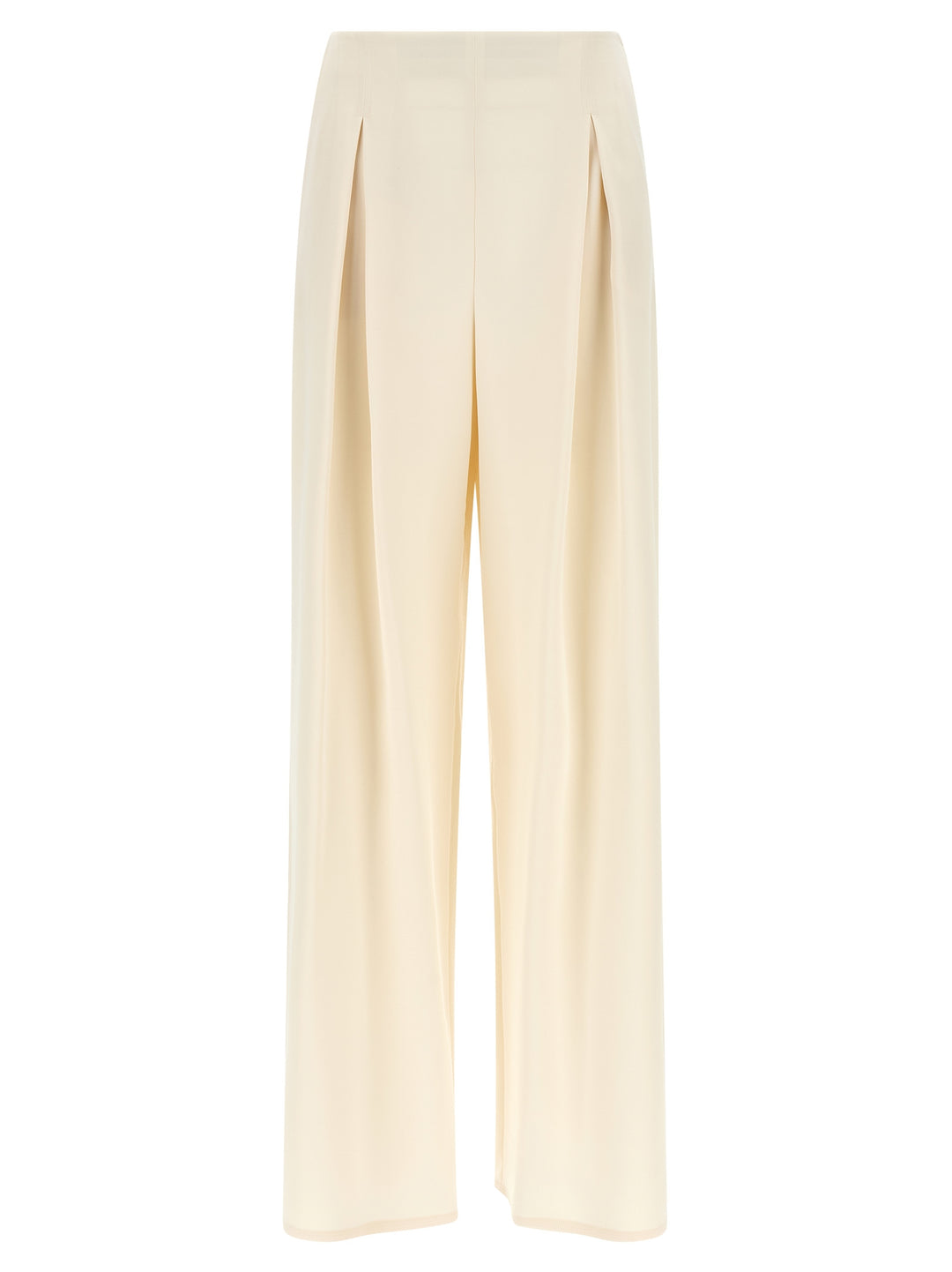 Max Mara White Silk Casual Pants