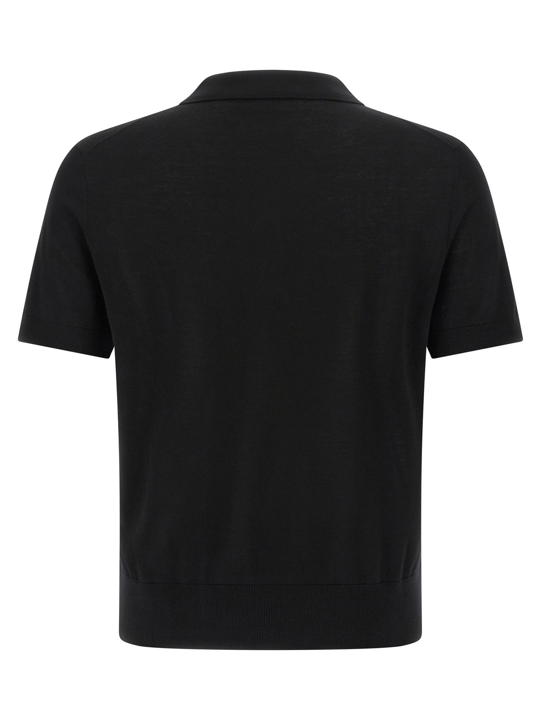 Dsquared² Black Wool Polo Shirt