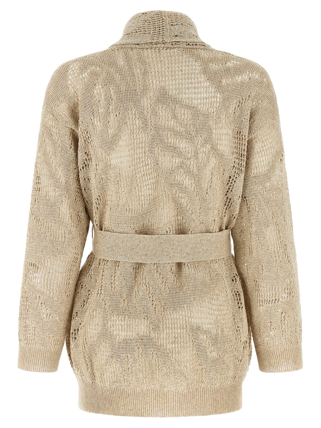 Brunello Cucinelli Beige Linen Cardigan