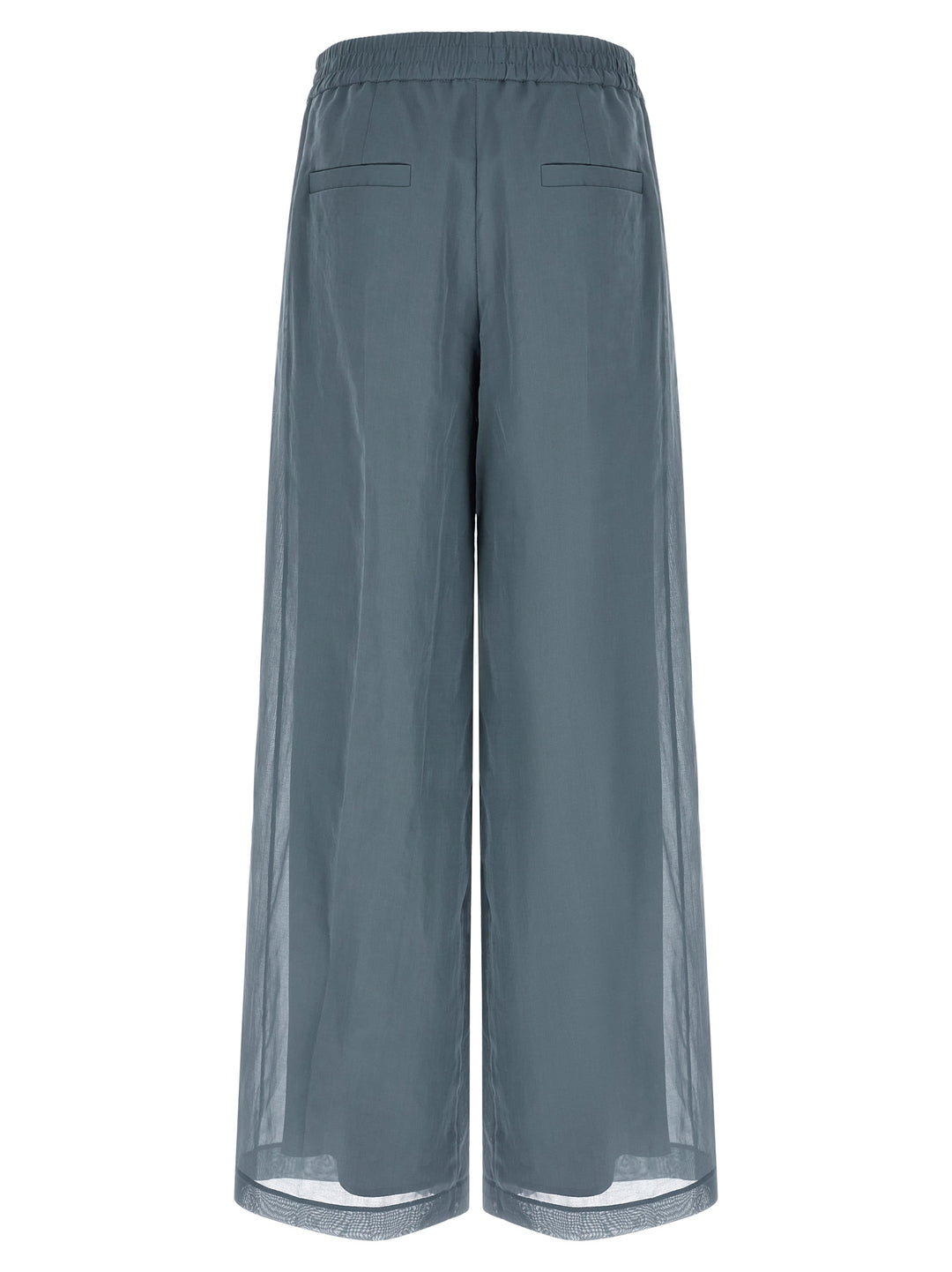 Brunello Cucinelli Blue Cotton Casual Pants