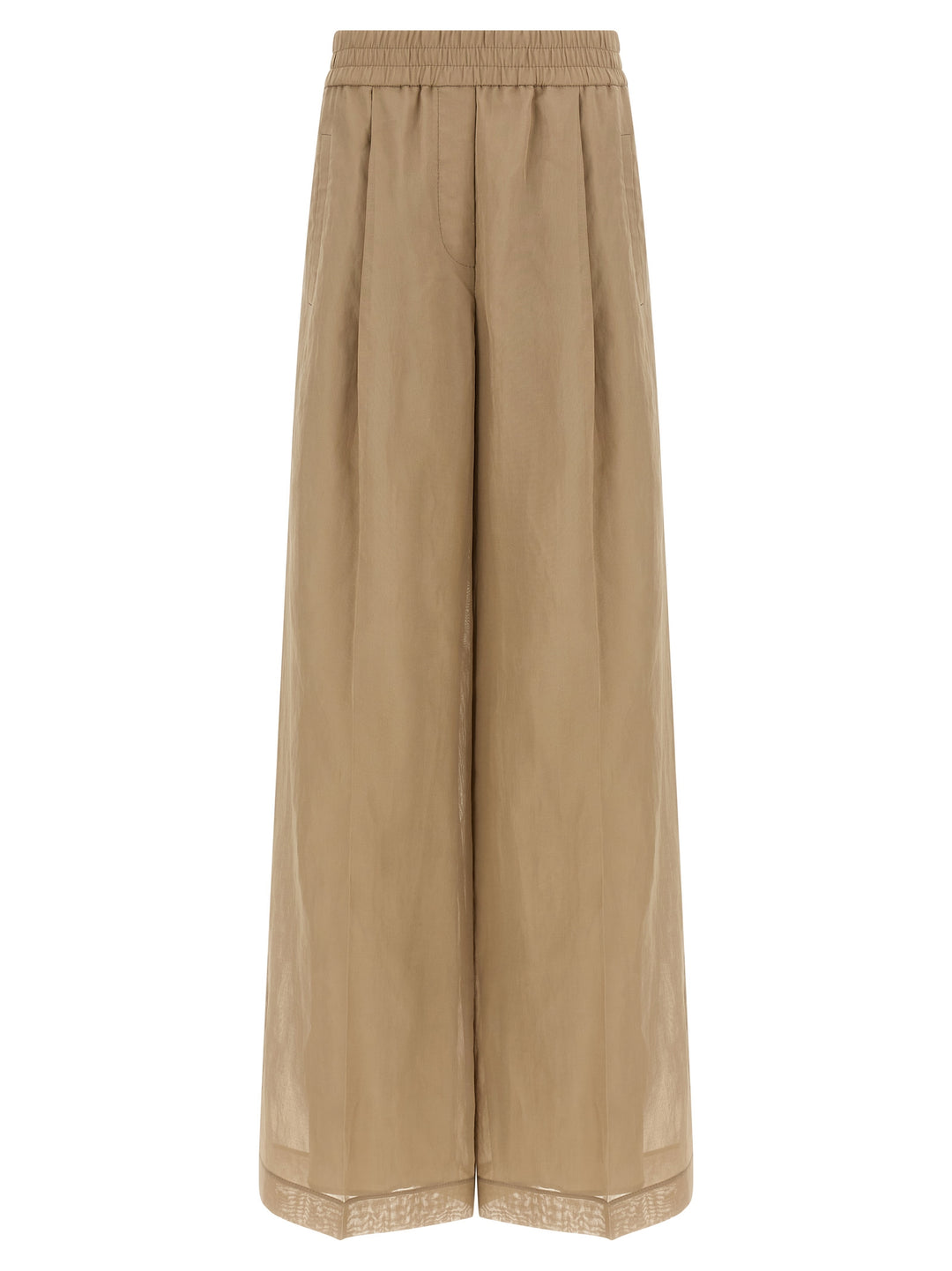 Brunello Cucinelli Beige Cotton Casual Pants