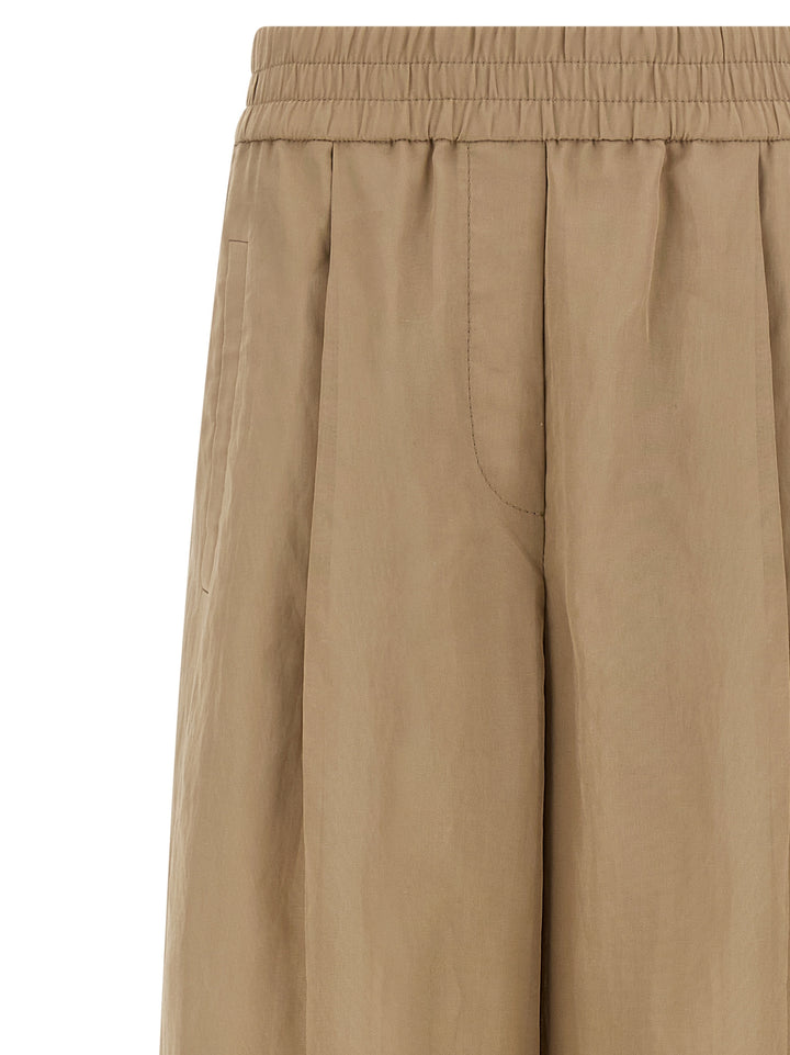 Brunello Cucinelli Beige Cotton Casual Pants