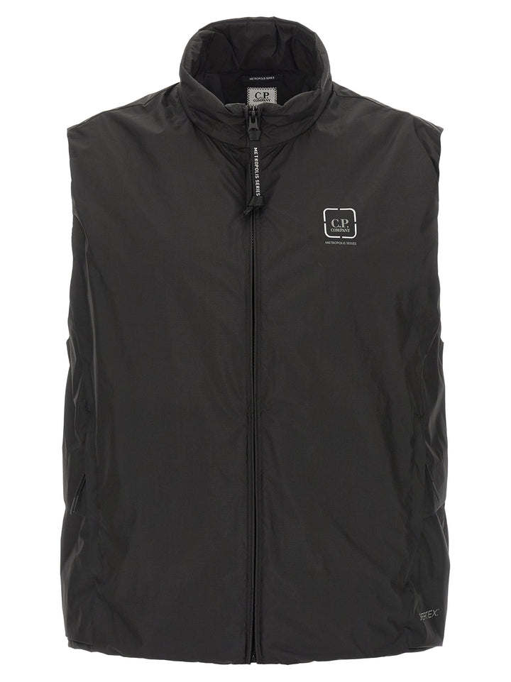 C.P. Company Black Polyamide Sleeveless Jacket