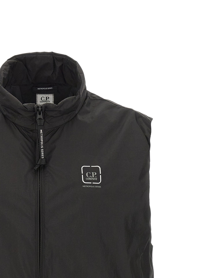 C.P. Company Black Polyamide Sleeveless Jacket