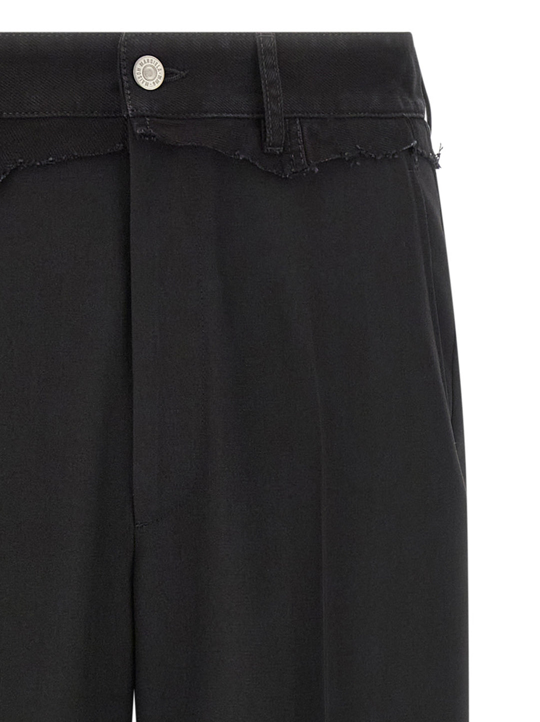 MM6 Maison Margiela Black Polyester Casual Pants
