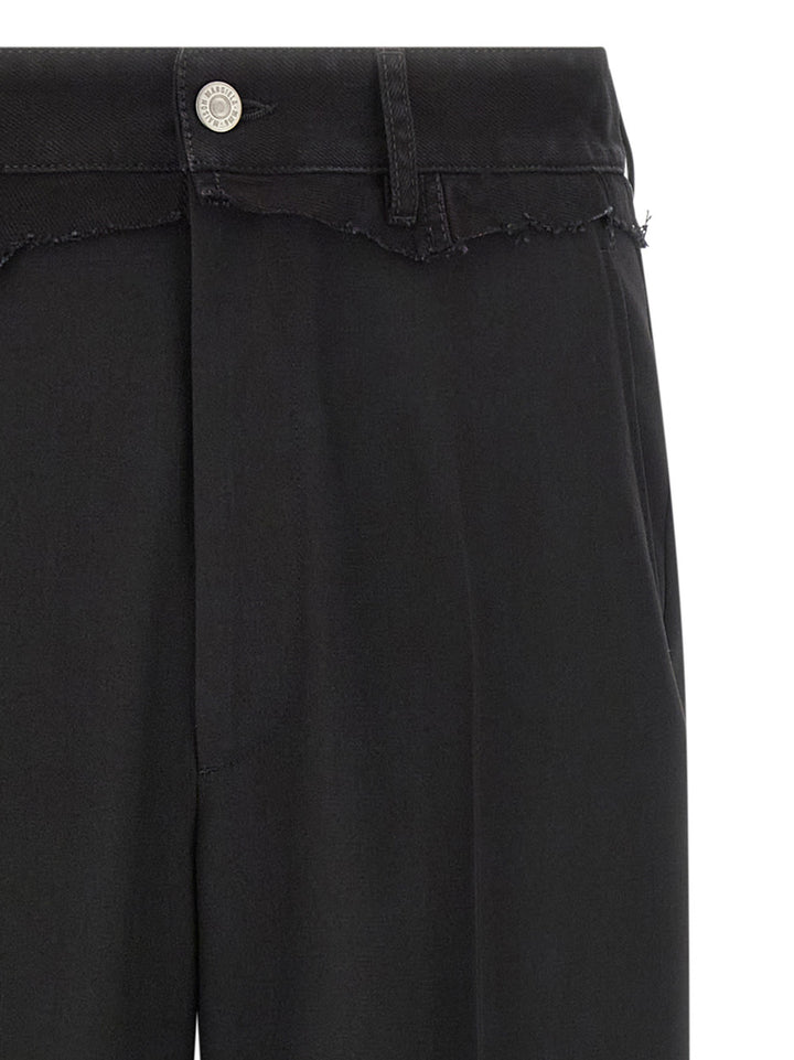MM6 Maison Margiela Black Polyester Casual Pants