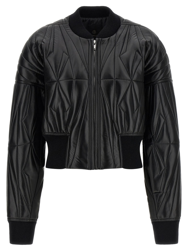 Rick Owens Black Lamb Leather Leather Jacket