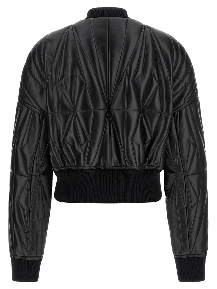 Rick Owens Black Lamb Leather Leather Jacket
