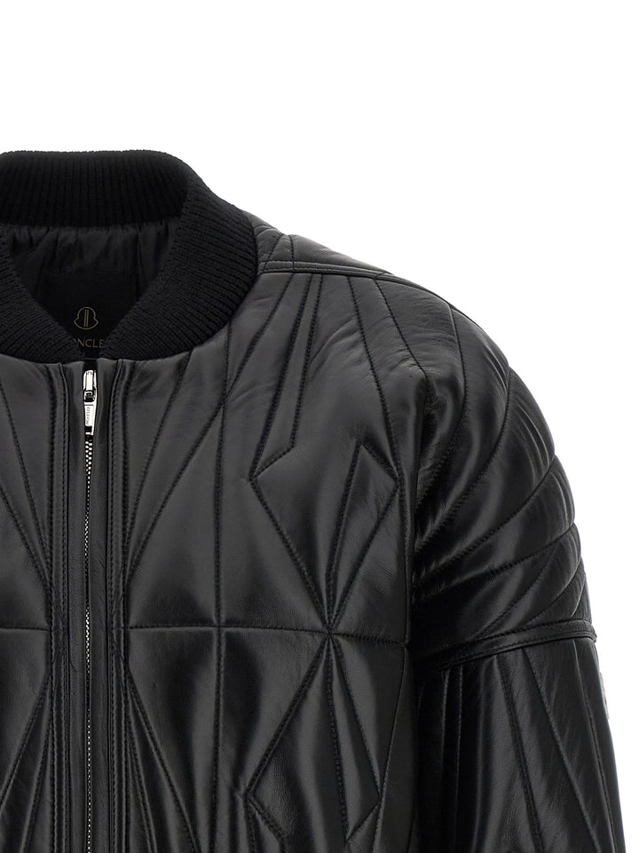 Rick Owens Black Lamb Leather Leather Jacket