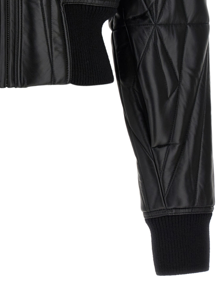 Rick Owens Black Lamb Leather Leather Jacket