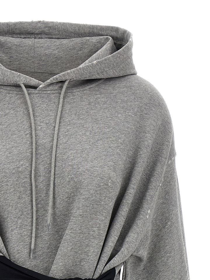 MM6 Maison Margiela Gray Cotton Short Dress