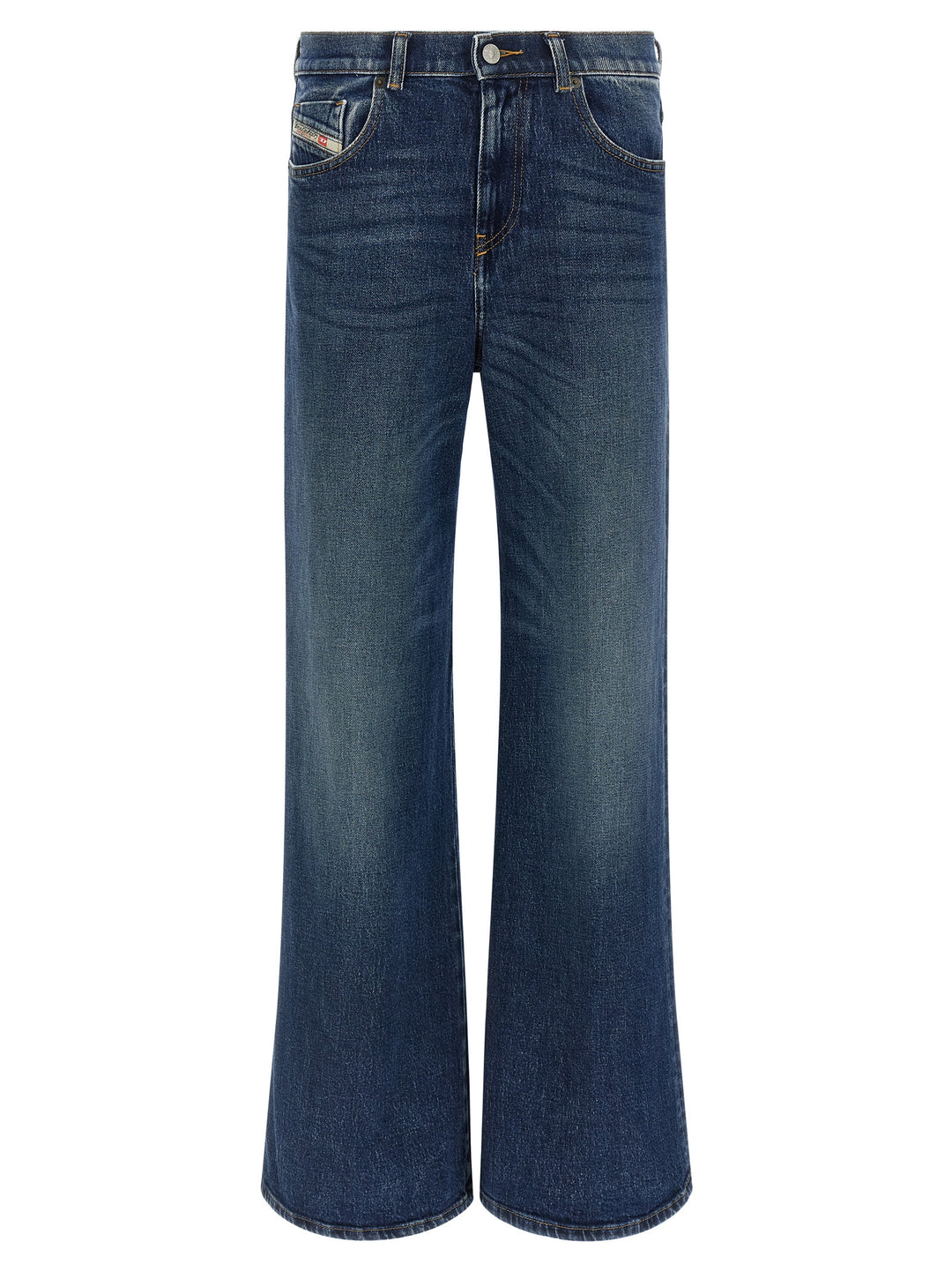 Diesel Blue Cotton Flared Jeans