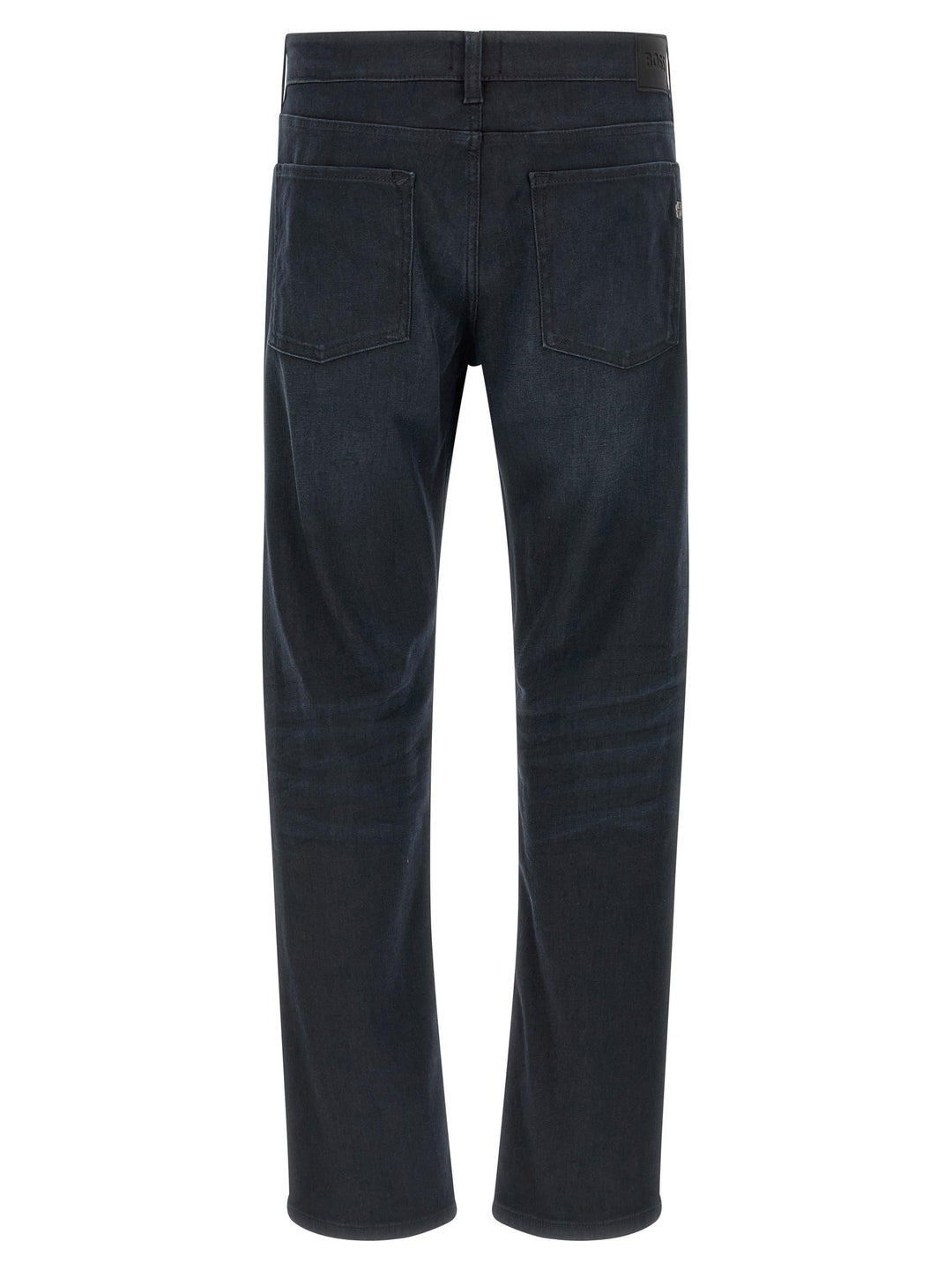 Hugo Boss Blue Cotton Straight-Leg Jeans