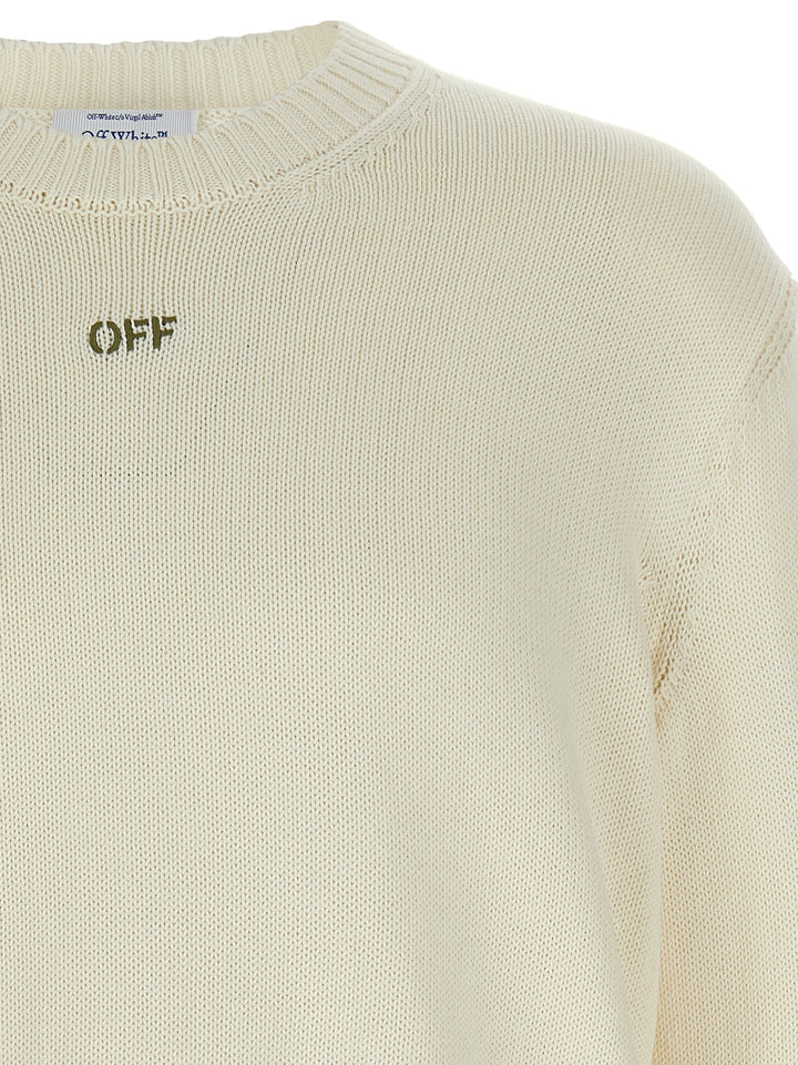 Off-White Beige Cotton Cardigan