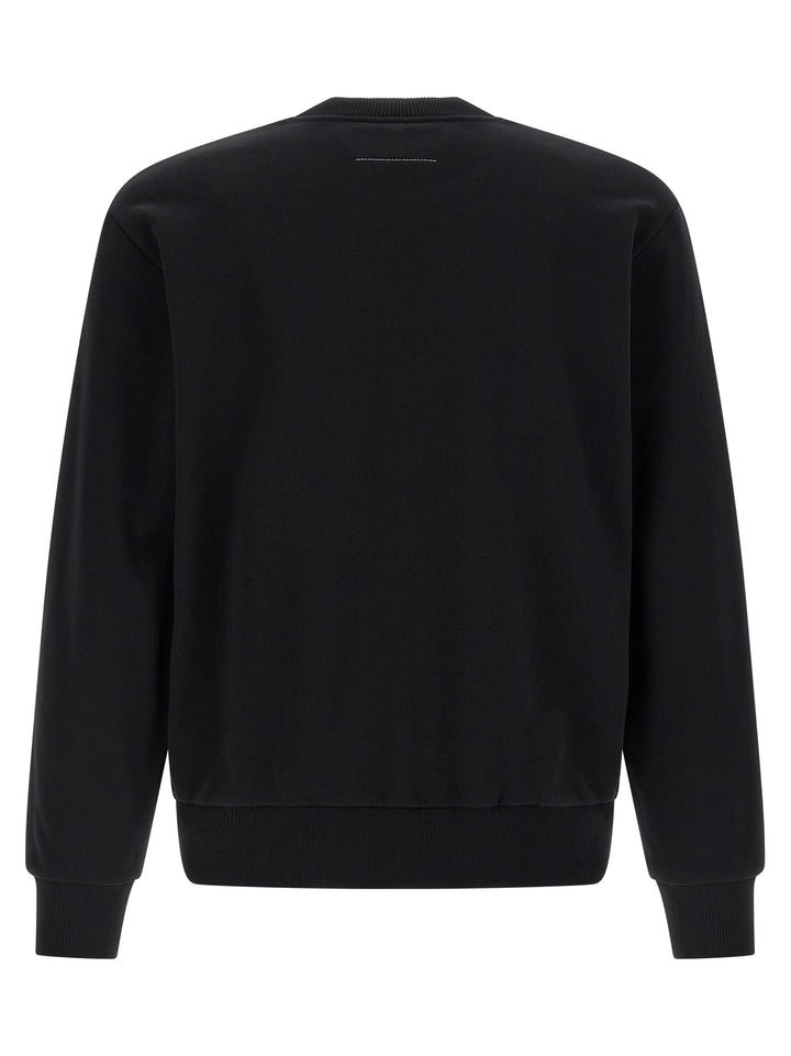 MM6 Maison Margiela Black Cotton Sweatshirt