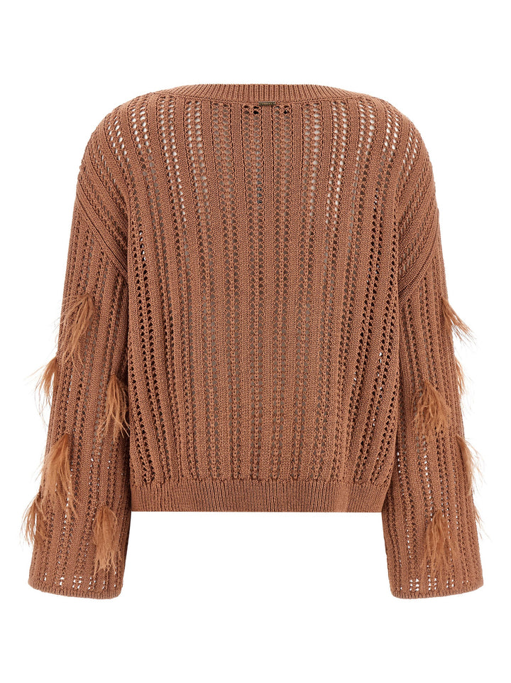 Twinset Brown Cotton Cardigan