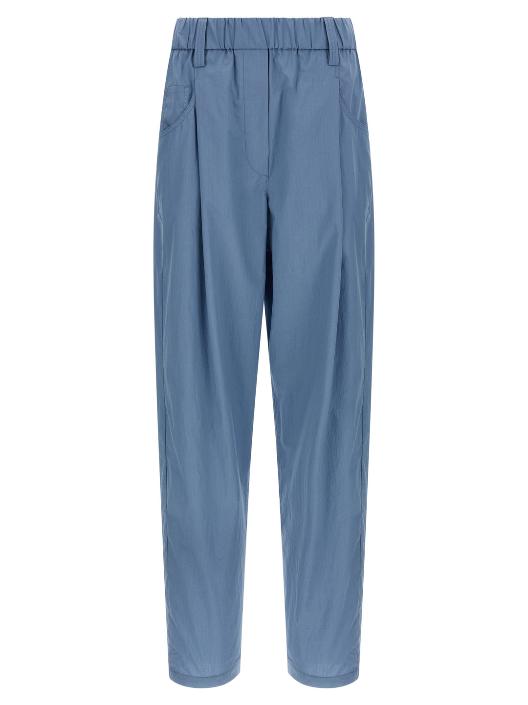 Brunello Cucinelli Blue Cotton Casual Pants