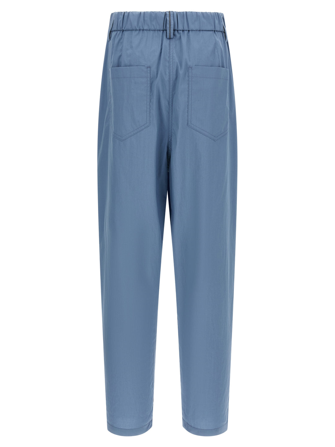 Brunello Cucinelli Blue Cotton Casual Pants