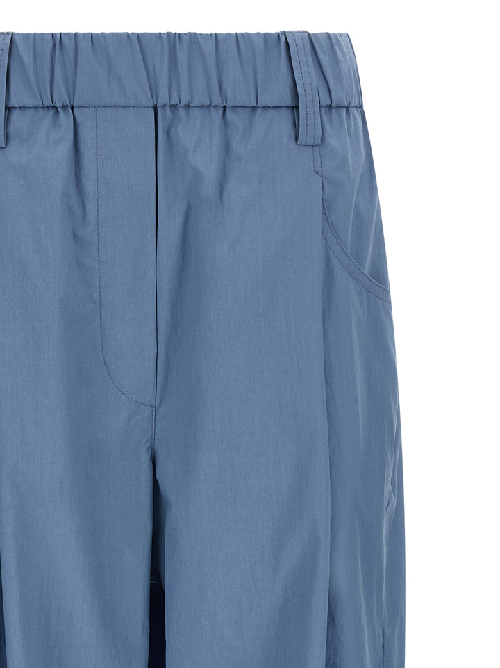 Brunello Cucinelli Blue Cotton Casual Pants