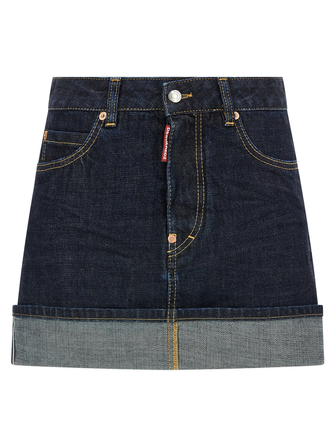 Dsquared² Blue Cotton Long Skirt