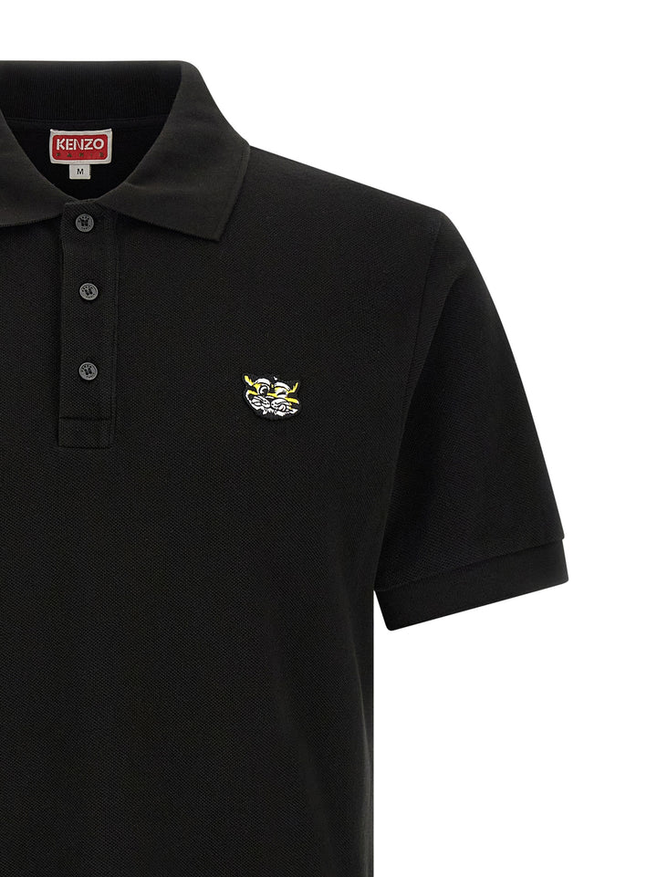 Kenzo Black Cotton Polo Shirt
